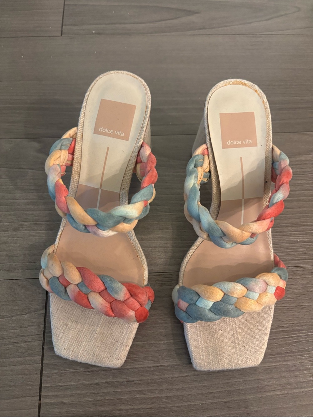Dolce Vita - Paily Braided Double Strap High Heel Sandals US 7.5